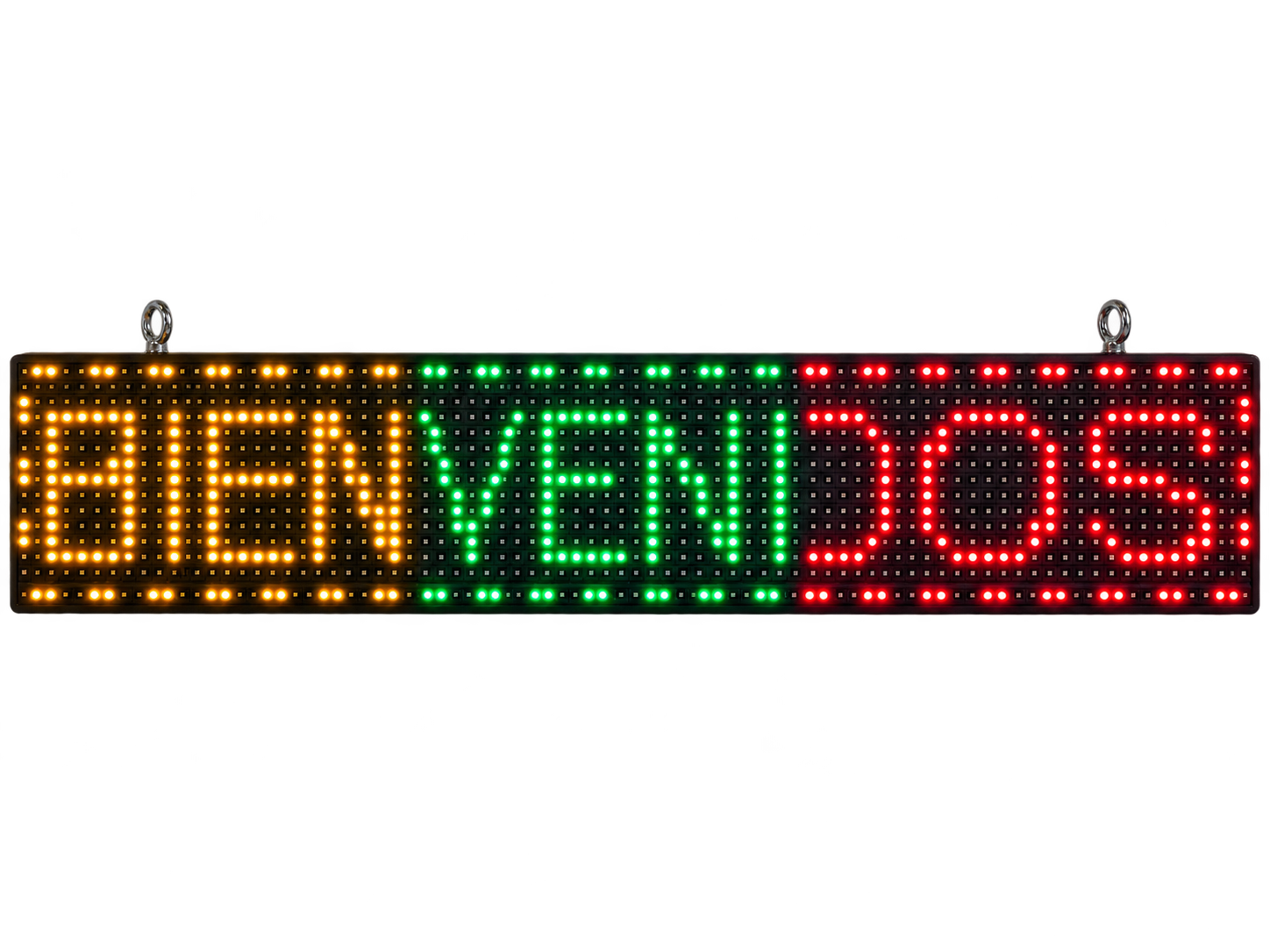 Pasamensaje LED bienvenidos ámbar verde rojo
