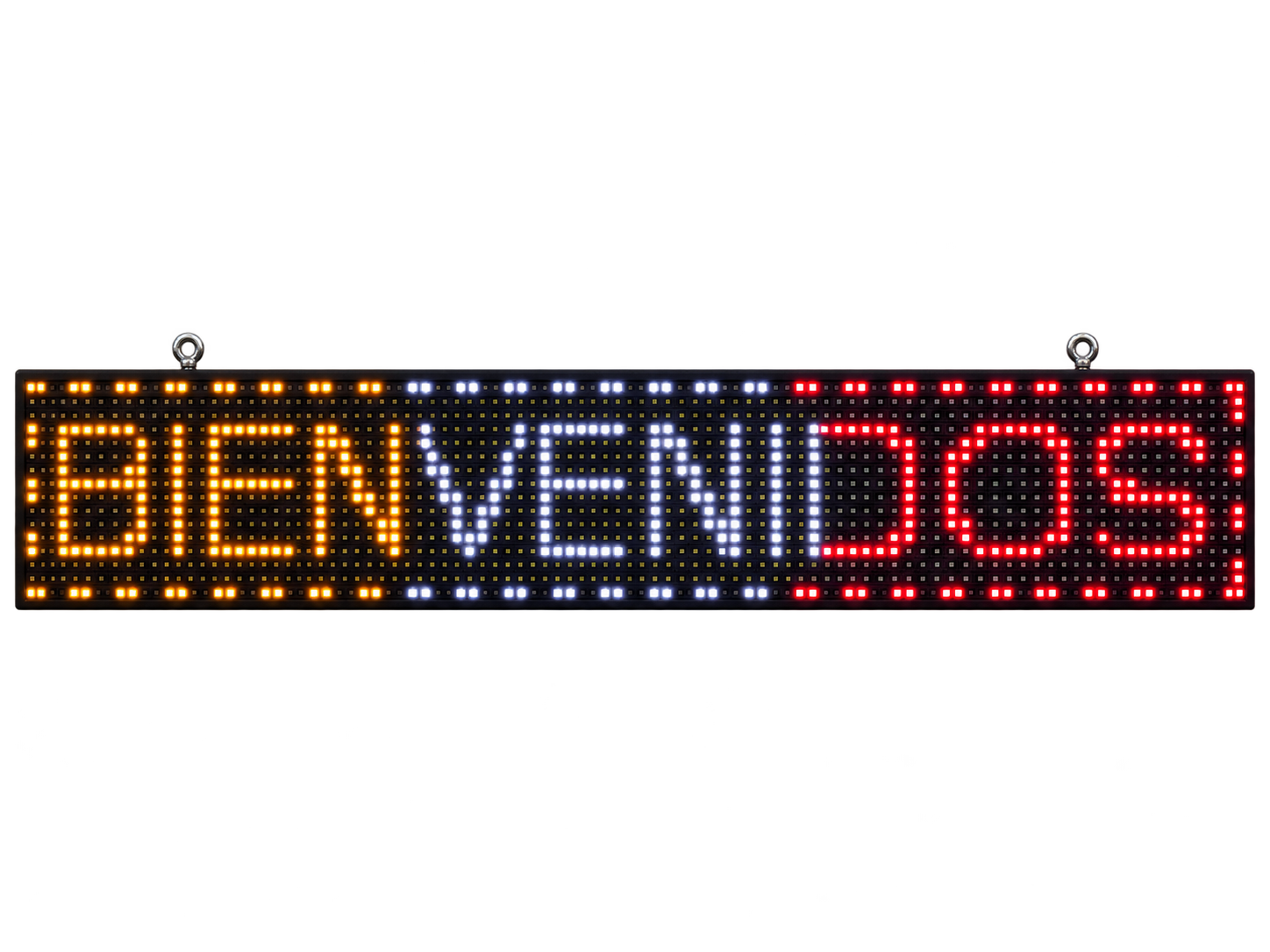 Pasamensaje LED bienvenidos ámbar blanco rojo