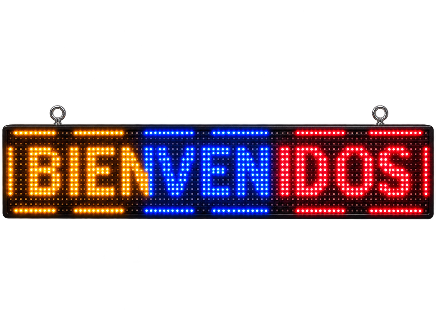 Pasamensaje LED bienvenidos multicolor